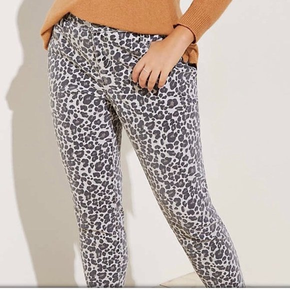 loft leopard jeans